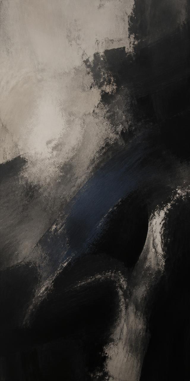 Abstract pigment artwork